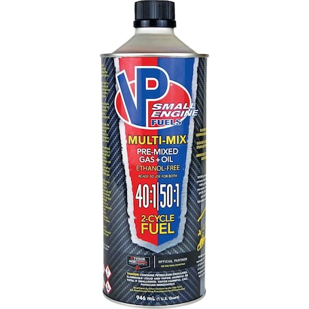 Vp Racing Fuels VP Small Engine Fuels 32 Oz. 40:1/50:1 Ethanol-Free Multi-Mix Gas & Oil Pre-Mix 6815